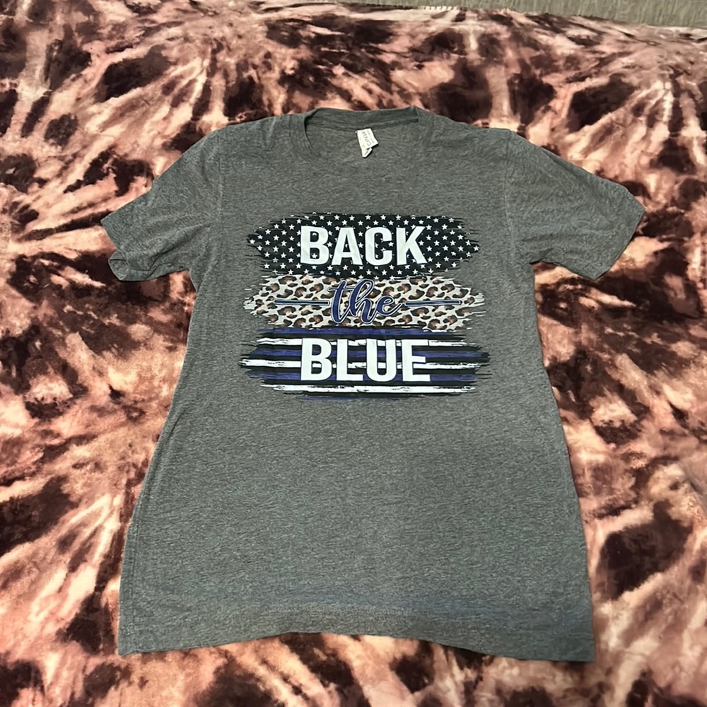 Women’s back the blue tee shirt